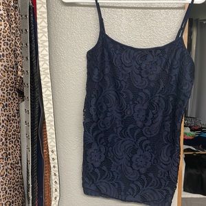 Ann Taylor navy lace tank size m